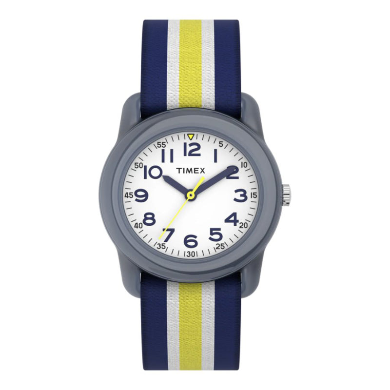 Timex Time Machines Kid's Wristwatch - Blue/Yellow Stripe - TW7C05800XY
