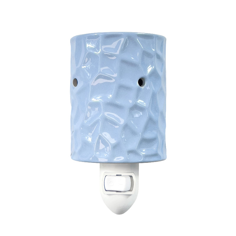 Aromar Plug-In Ceramic Wax Warmer - Blue Crease - 7.5x13.5cm