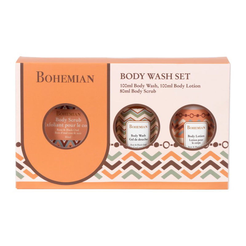 Bohemian Body Care Set - Rose / Black Oud - 3 pieces