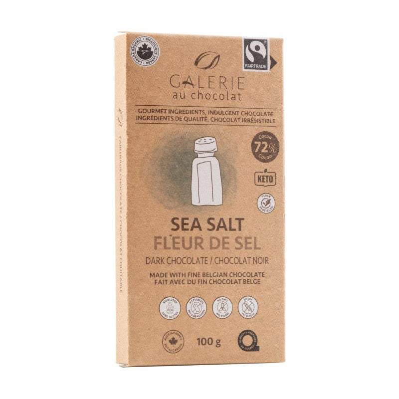 Galerie au Chocolat Dark Chocolate Bar - Sea Salt - 100g