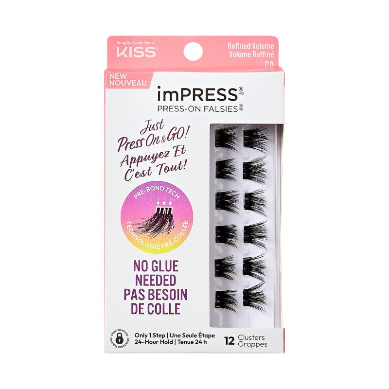 ImPRESS Press-on Falsies Refined Volume Eyelash Extensions Kit - 12's