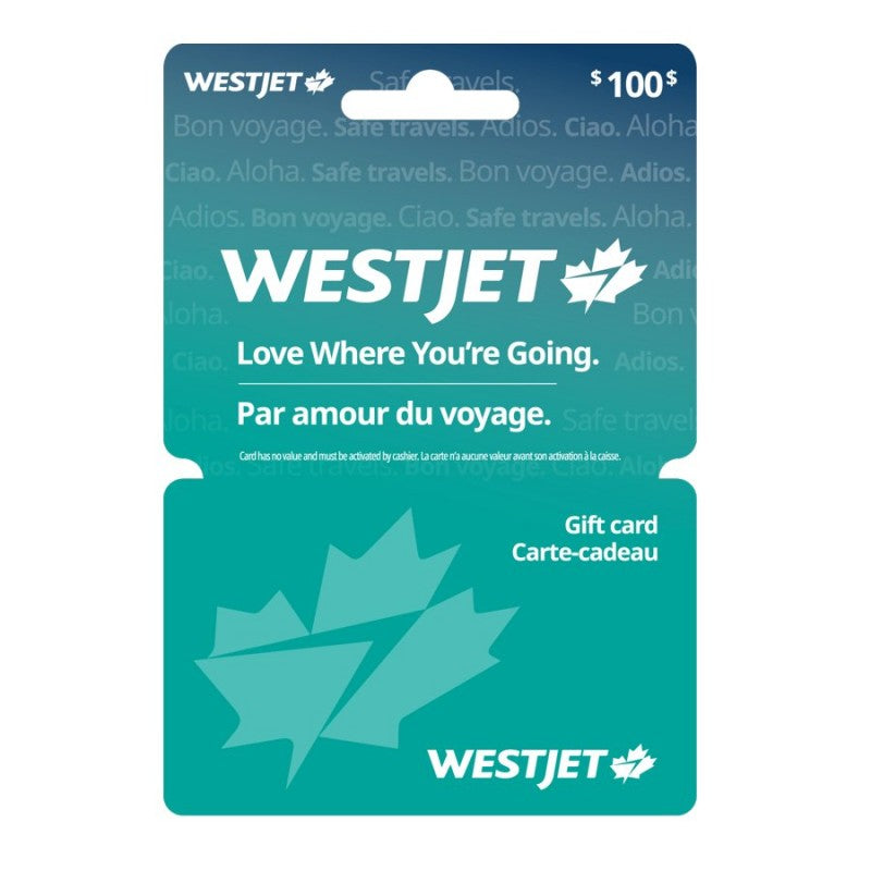 Westjet Gift Card - $100