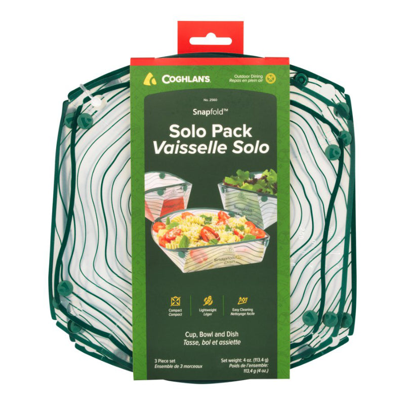 Coghlan's Snapfold Solo Pack Tableware Set - 3 piece