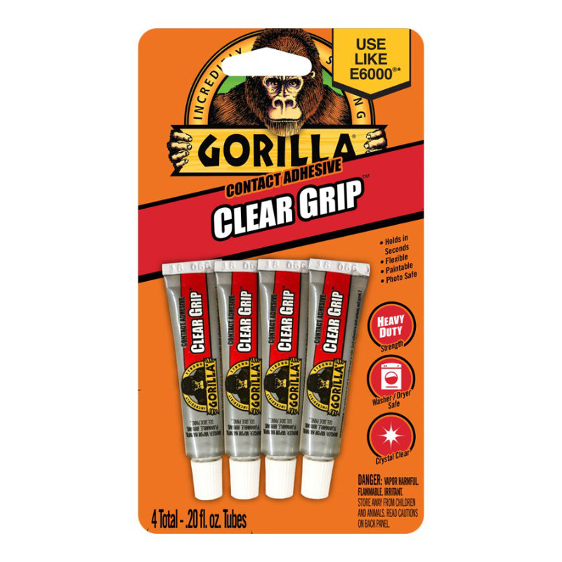 Gorilla Clear Grip Glue - 5.9ml x 4 pcs