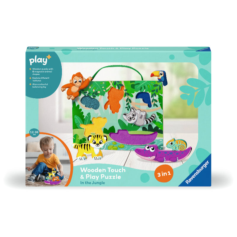 Ravensburger Play+ Wooden Touch and Play Puzzle In the Jungle