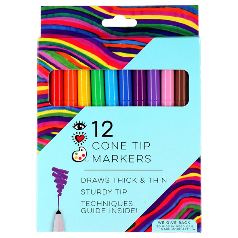 iHeart Cone Tip Markers - 12s