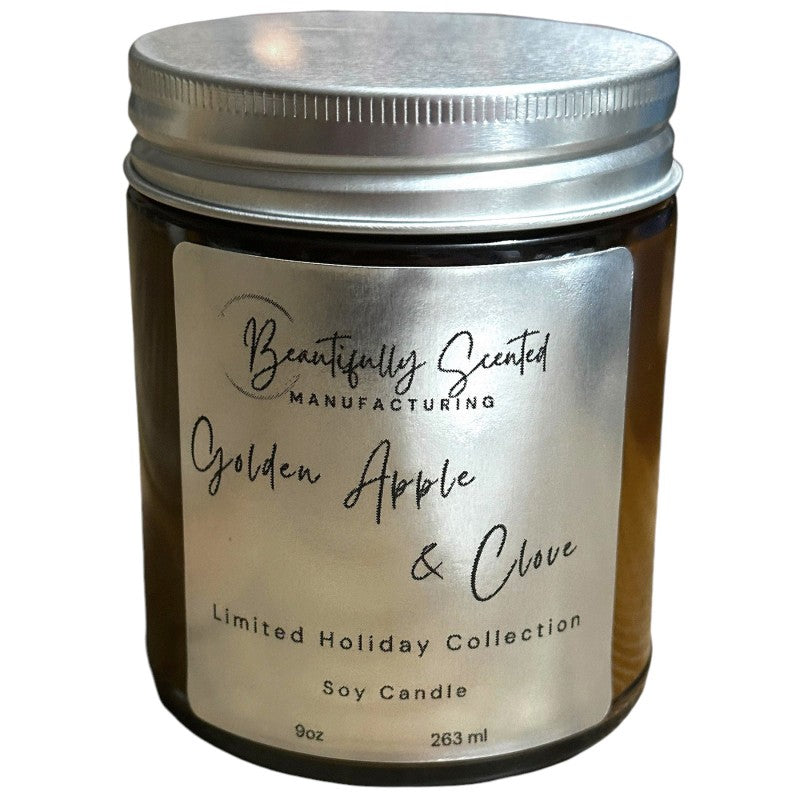 C&C Amber Soy Candle - Golden Apple and Clove - 9oz