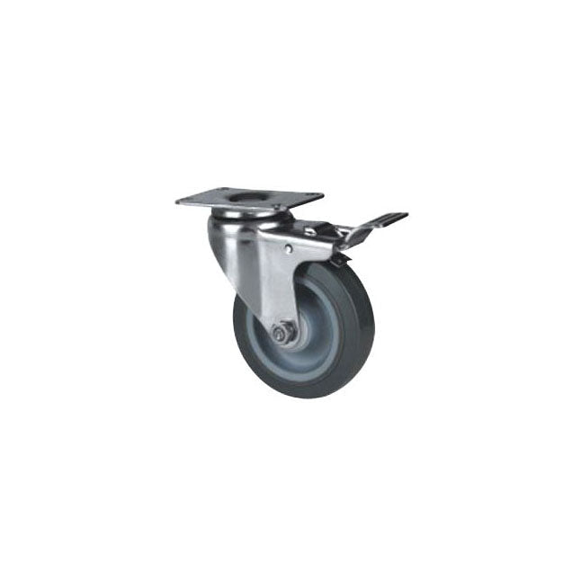 Patient Bed Caster, With Brake, OD 3"