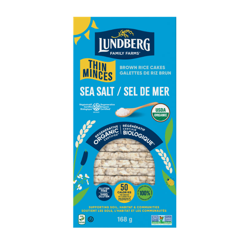 Lundberg Brown Rice Thin Stackers - Lightly Salted - 168g