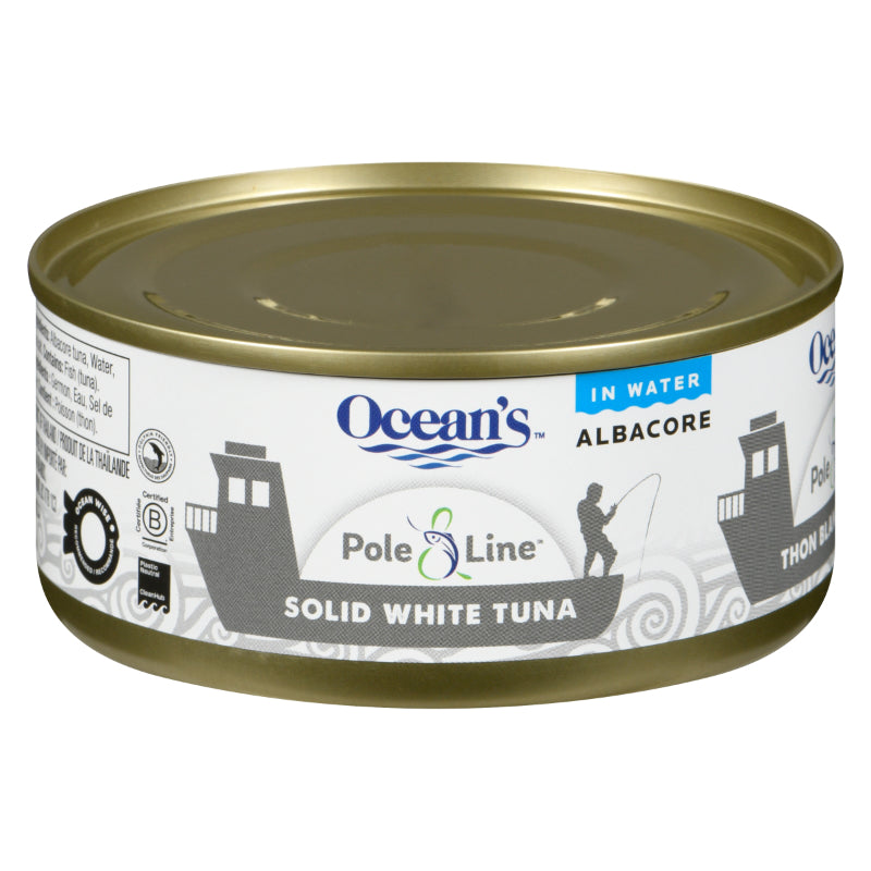 Ocean's Pole & Line Canned Albacore Solid White Tuna in Water - 170g