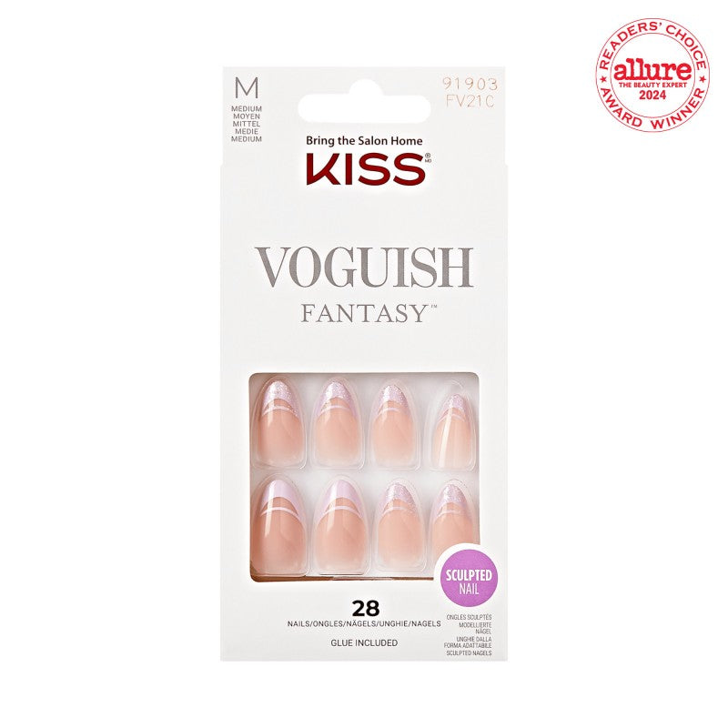 Kiss Voguish Fantasy Nails On Point - Medium - Rainy Night - 28s