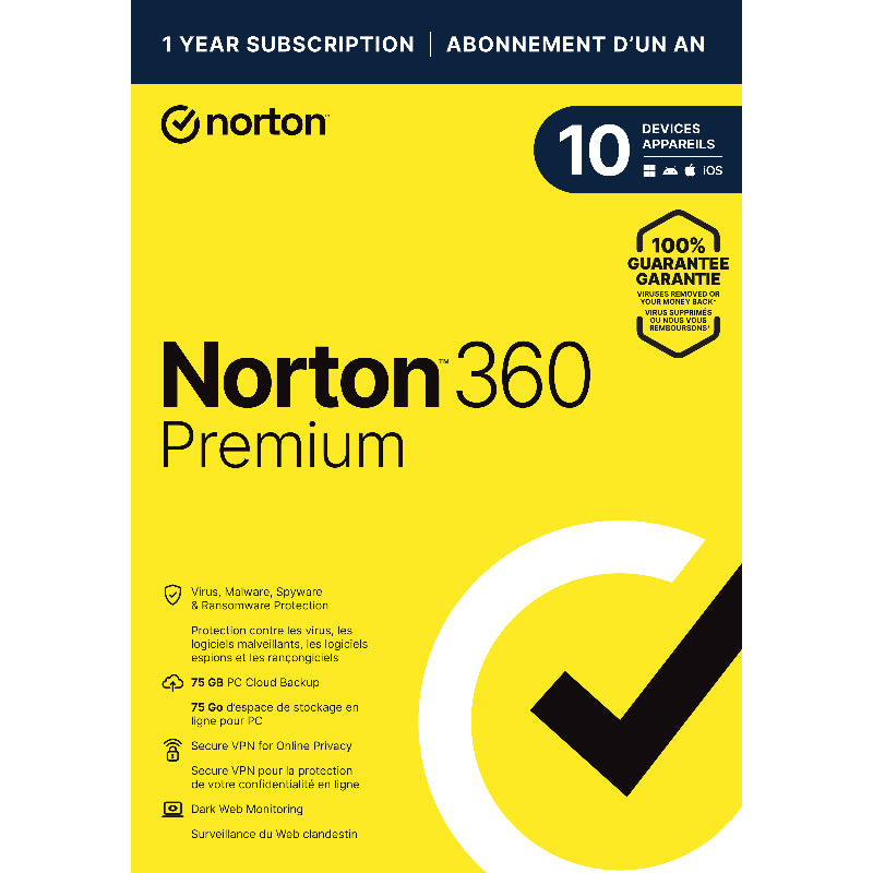Norton 360 Premium - 10 Devices/1 Year - 21400013