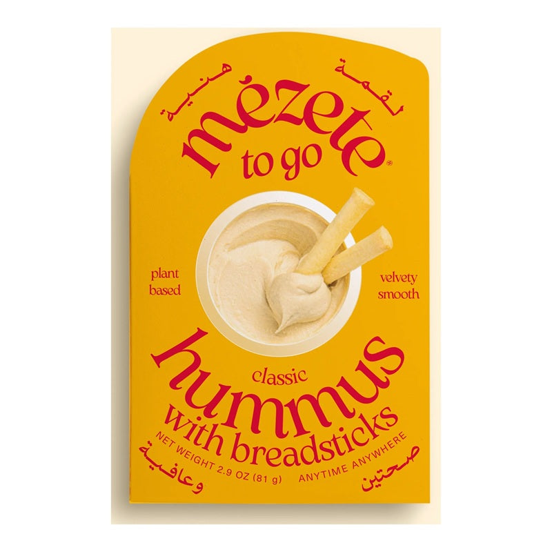 Mezete To Go Hummus with Breadsticks - Classic - 81g
