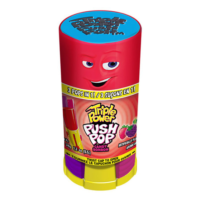 Push Pop Triple Power Candy - Assorted - 34g