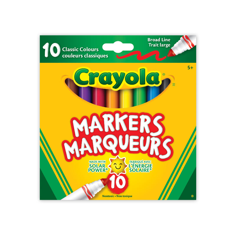 Crayola Broad Line Markers - 10 Classic Colours