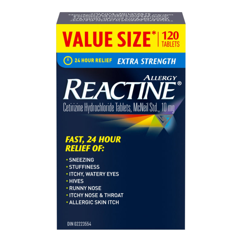 Reactine Allergy Extra Strength Cetirizine Hydrochloride Tablets - 10mg - 120's