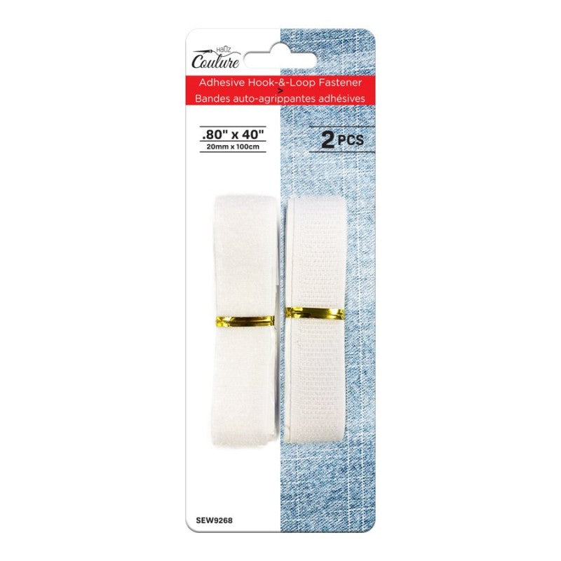 Hauz Couture Self-Adhesive Hook-and-Loop Fastener - 20mm x 100cm - 2's