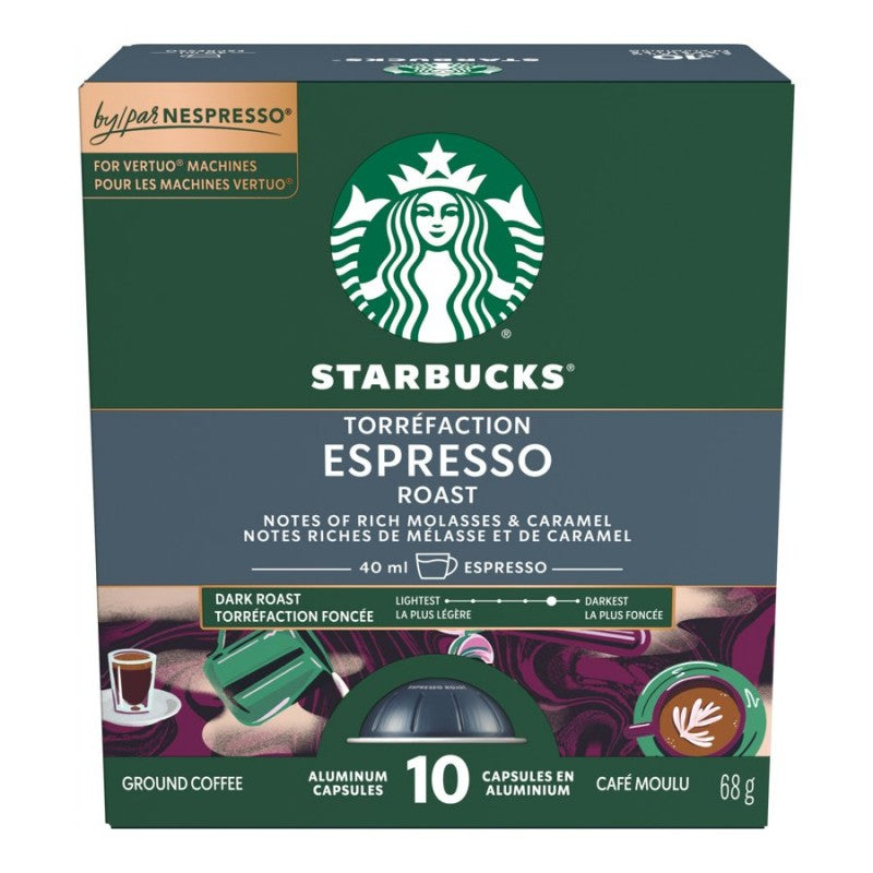 Starbucks Vertuo Coffee Capsules - Espresso Roast - 10s