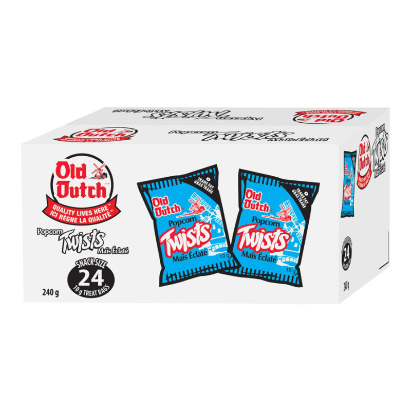 Old Dutch Popcorn Twists Corn Snack - 24's - 240g