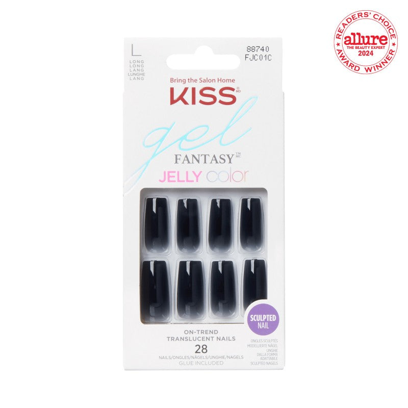 Kiss gel FANTASY Jelly Sculpted Nail Set - Long - Jelly Gelee - 28s