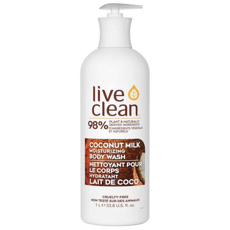 Live Clean Coconut Milk Moisturizing Body Wash - 1L