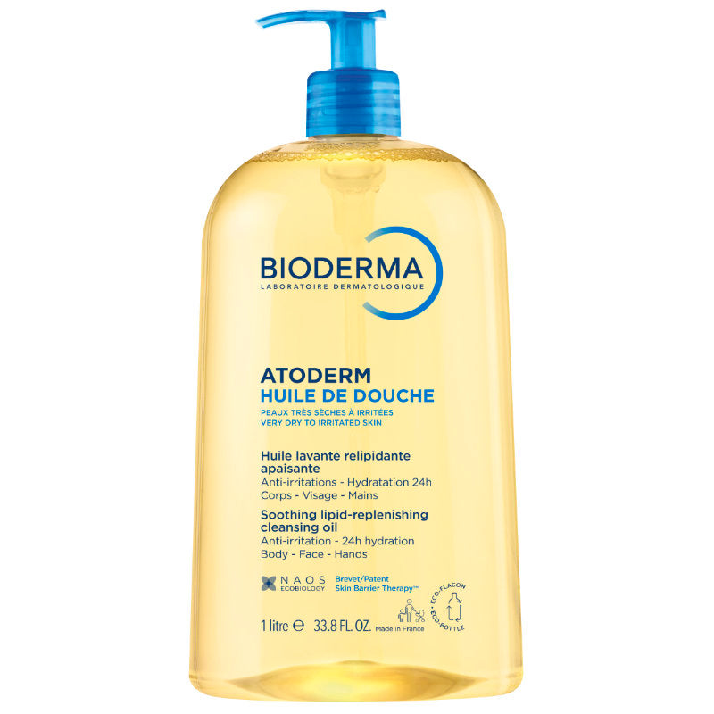 Bioderma Atoderm Shower Soothing Lipid Replenishing Cleansing Oil - 1L