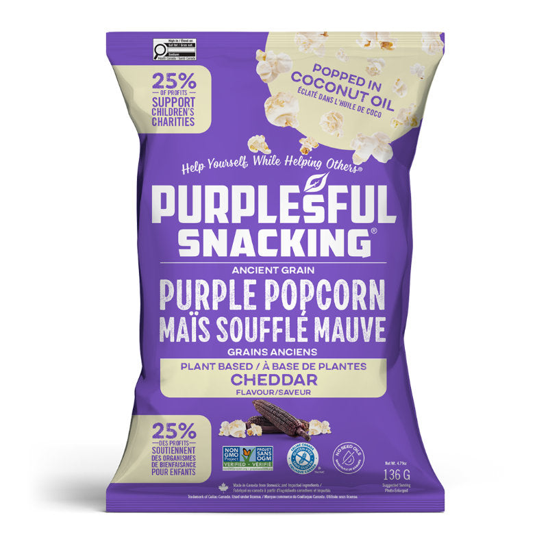 Purplesful Plantbase Cheddar Popcorn - 136g