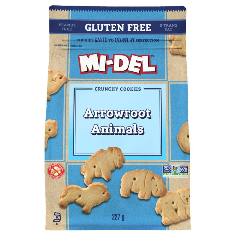 MI-DEL Arrowroot Animals Crunchy Cookies - 227g
