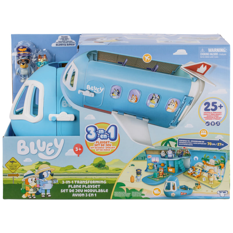 Bluey 3-in-1 Transforming Airplane Playset