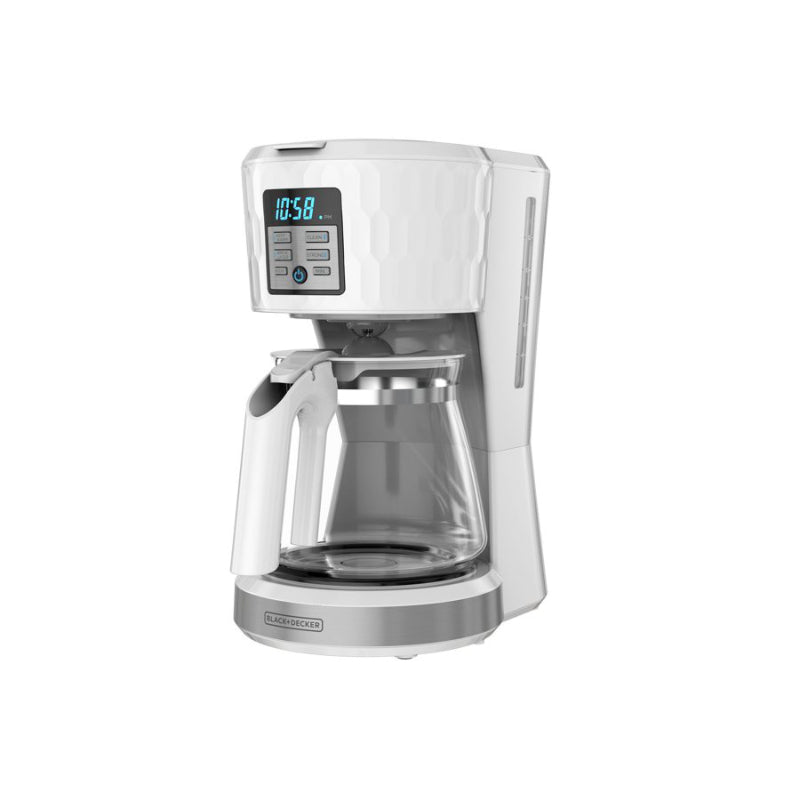 BLACK+DECKER Coffee Maker - White/Stainless Steel - 12 Cup - CM1251WC