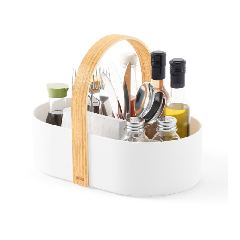 Umbra Bellwood Storage Caddy - White-Natural
