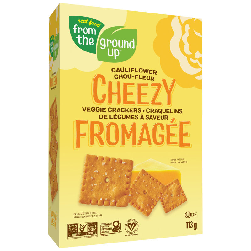 From The Ground up Cheddar Cauliflower Crackers - 113g