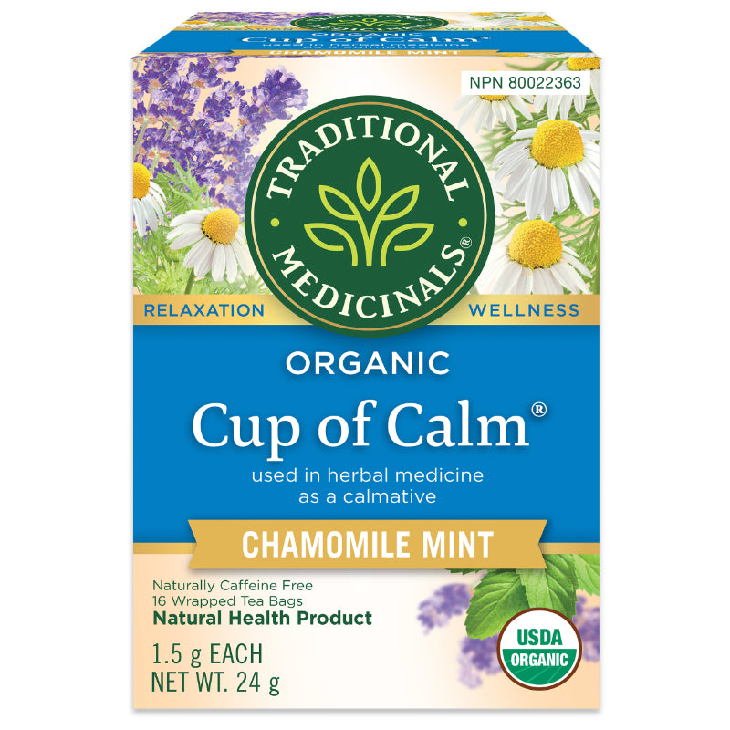 Traditional Medicinals Wrapped Tea Bags - Cup of Calm Chamomile Mint - 16's
