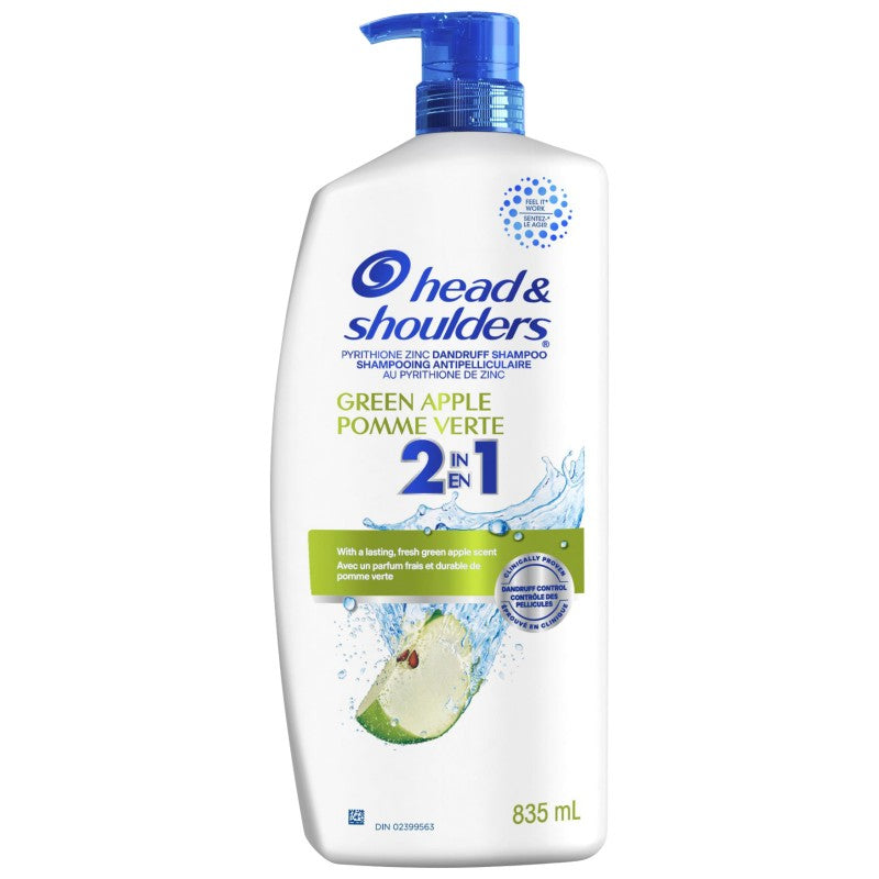 Head & Shoulders 2-in-1 Green Apple Shampoo + Conditioner - 835ml
