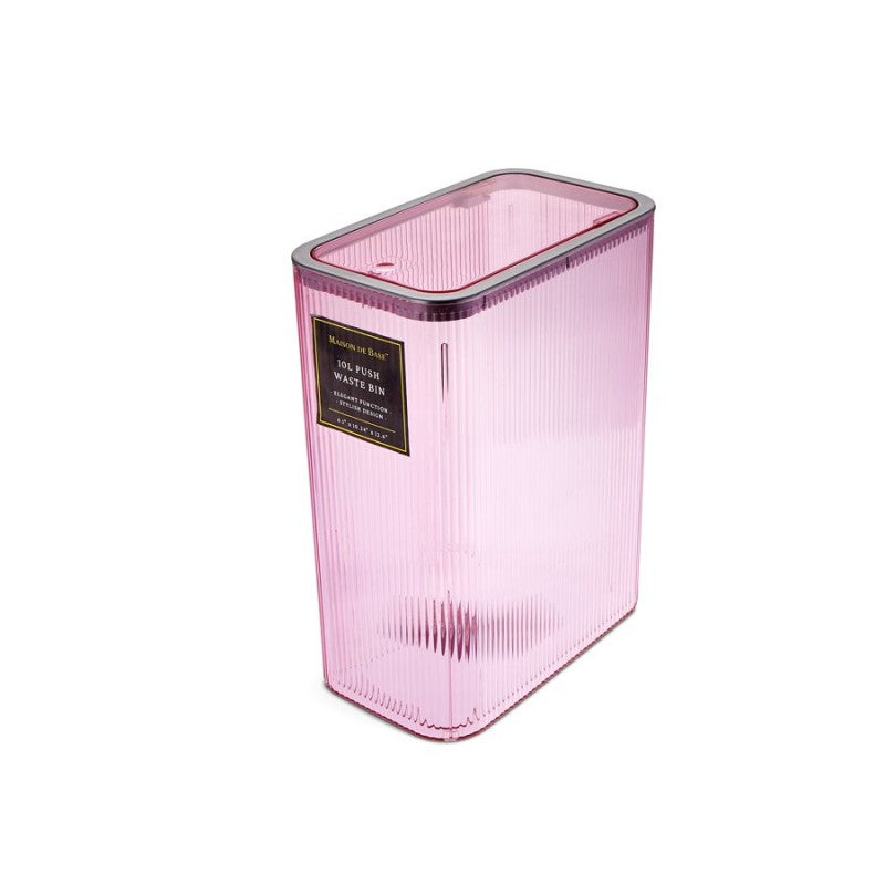 Maison de Base Waste Basket - 10L - Pink, Transparent