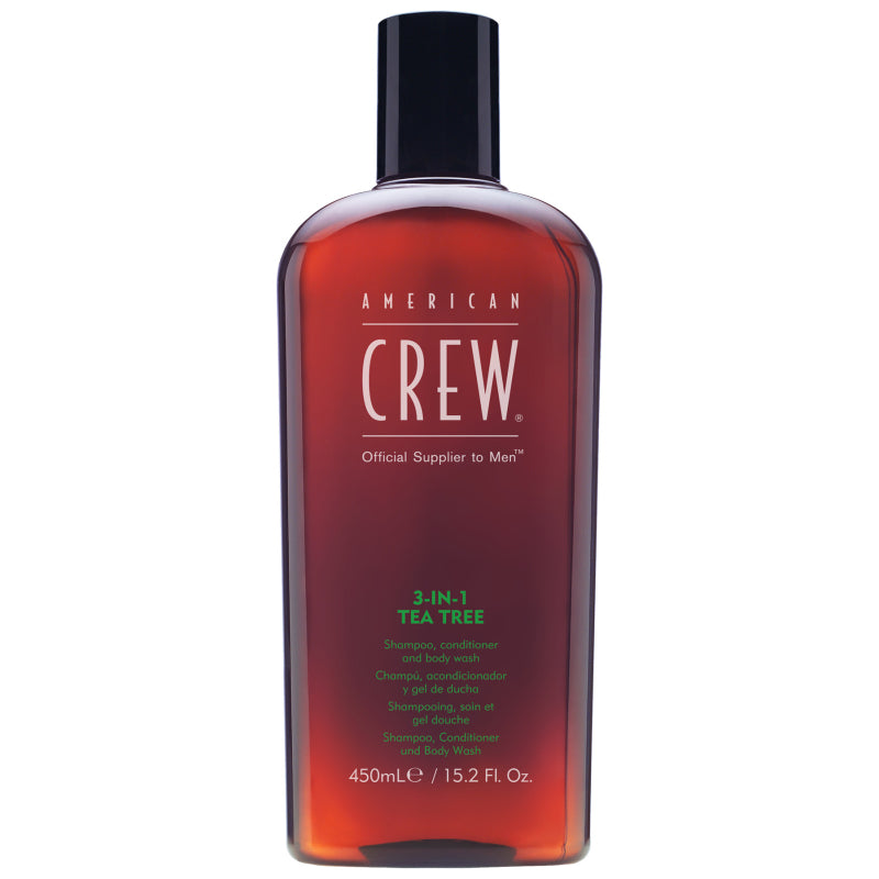 American Crew 3-in-1 Shampoo, Conditioner and Bodywash for Men - Teatree - 450ml