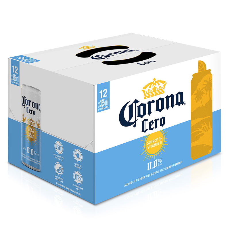 Corona Cero Sleek Can Non-Alcoholic Beer - 12x355ml
