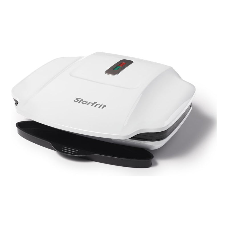 Starfrit Grill and Panini Press with Ceramic Coating - Non-Stick Coating - White