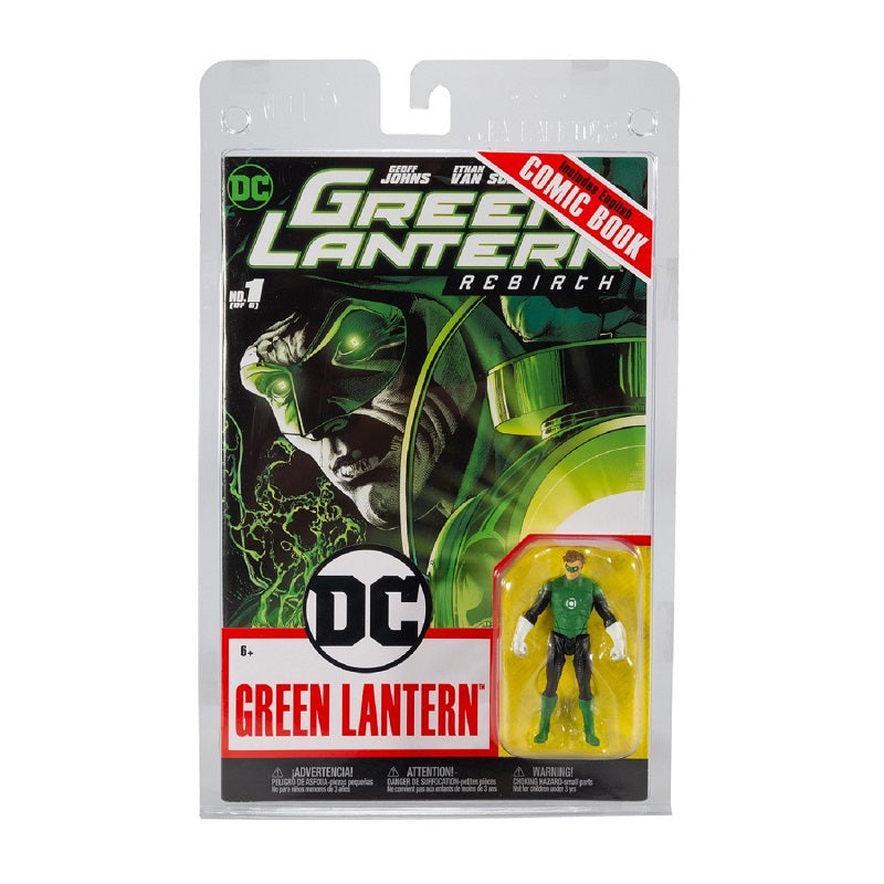 DC Comics Green Lantern Action Figure with Comic Book - 3 Inch - 12x7.5x1.25 Inches