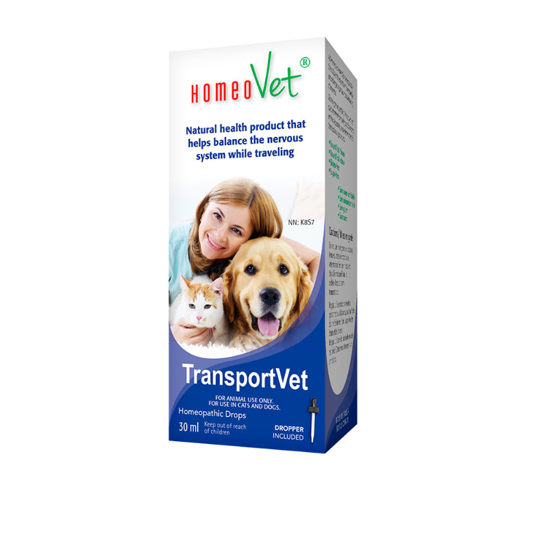 HomeoVet Homeopathic Drops for Cats and Dogs - TransportVet - 30ml