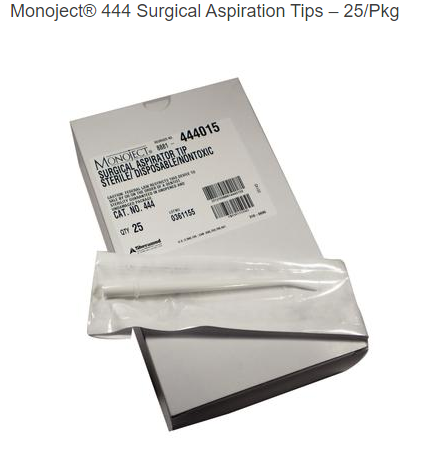 Monoject® 444 Surgical Aspiration Tips – 25/Pkg