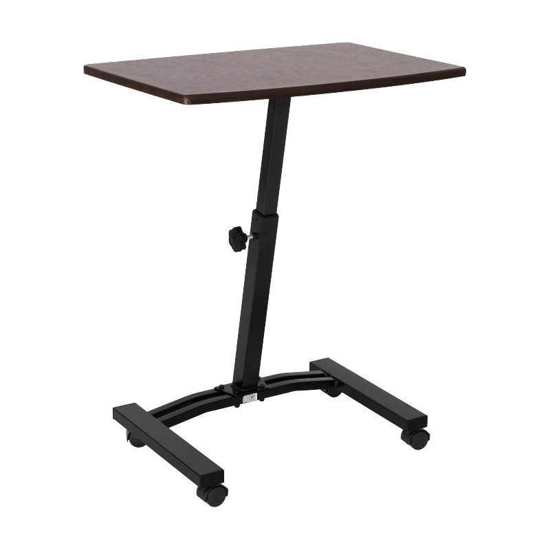 Seville Classics AIRLIFT Mobile Sit/Standing Desk - Walnut