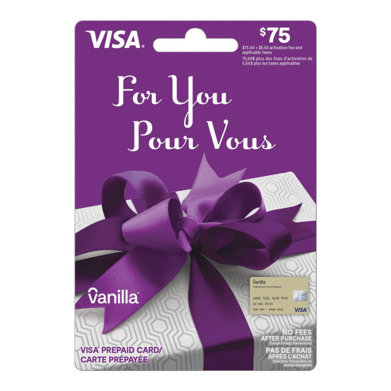 Vanilla Visa VMS For You Gift Card - $75