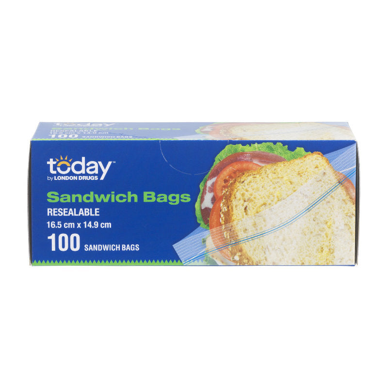 Today by London Drugs BPA Free Sandwich Zip Bag - 100s