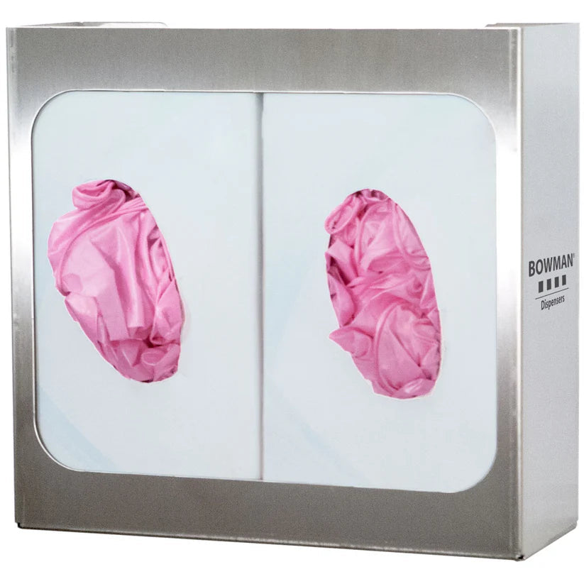 Glove Box Dispenser Double, Stainless Steel