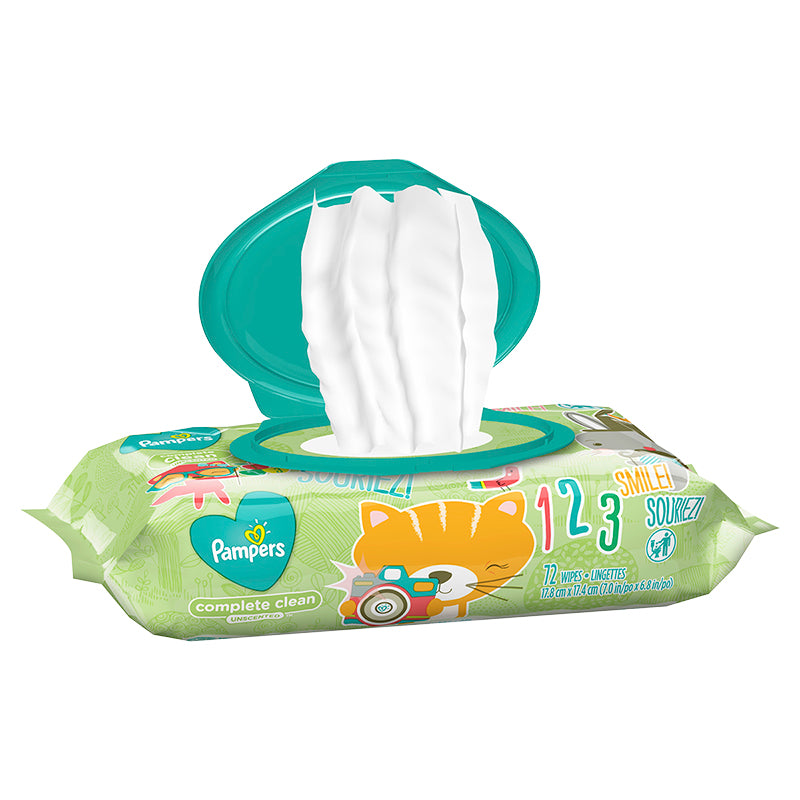 Pampers Wipes Complete Clean - Soft Pack - 72's
