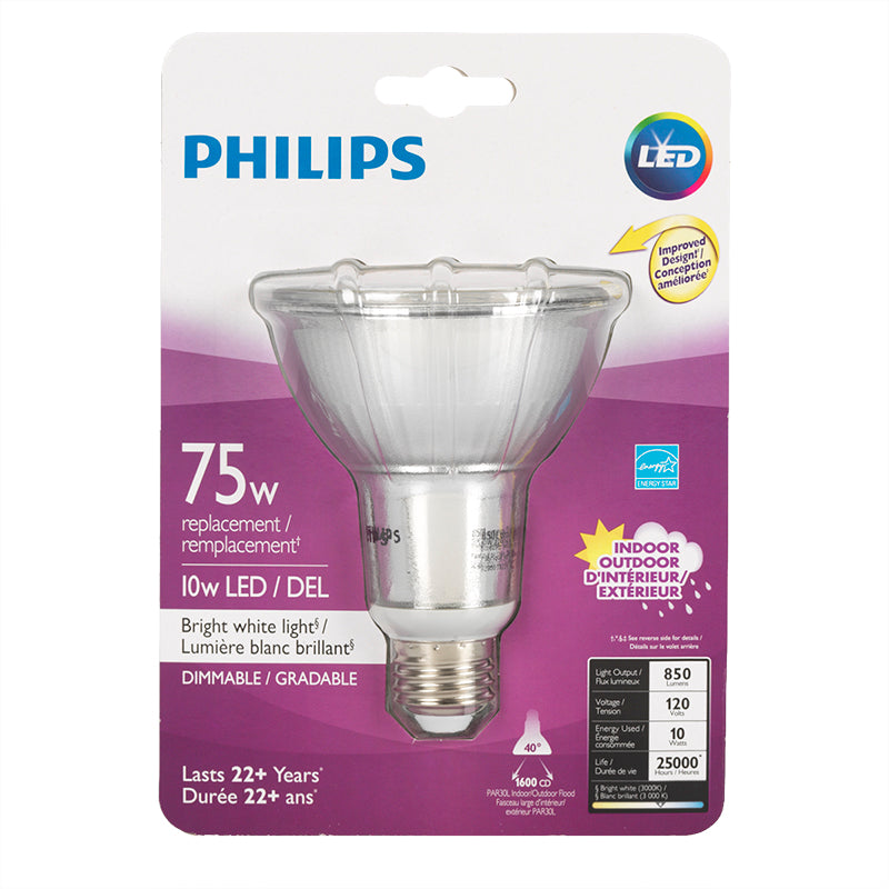 Philips LED Par30L Light Bulb - Bright White - 75w