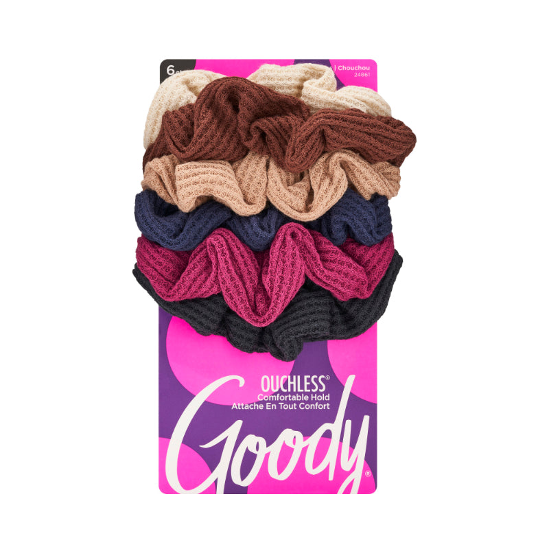 Goody Ouchless Waffle Scrunchie - Assorted - 24861 - 6s