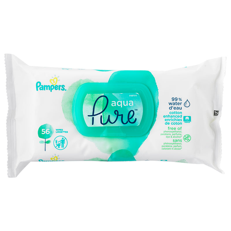Pampers Aqua Pure Wipes - 56's