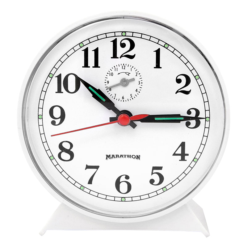 Marathon Mechanical Clock - White - CL034001WH